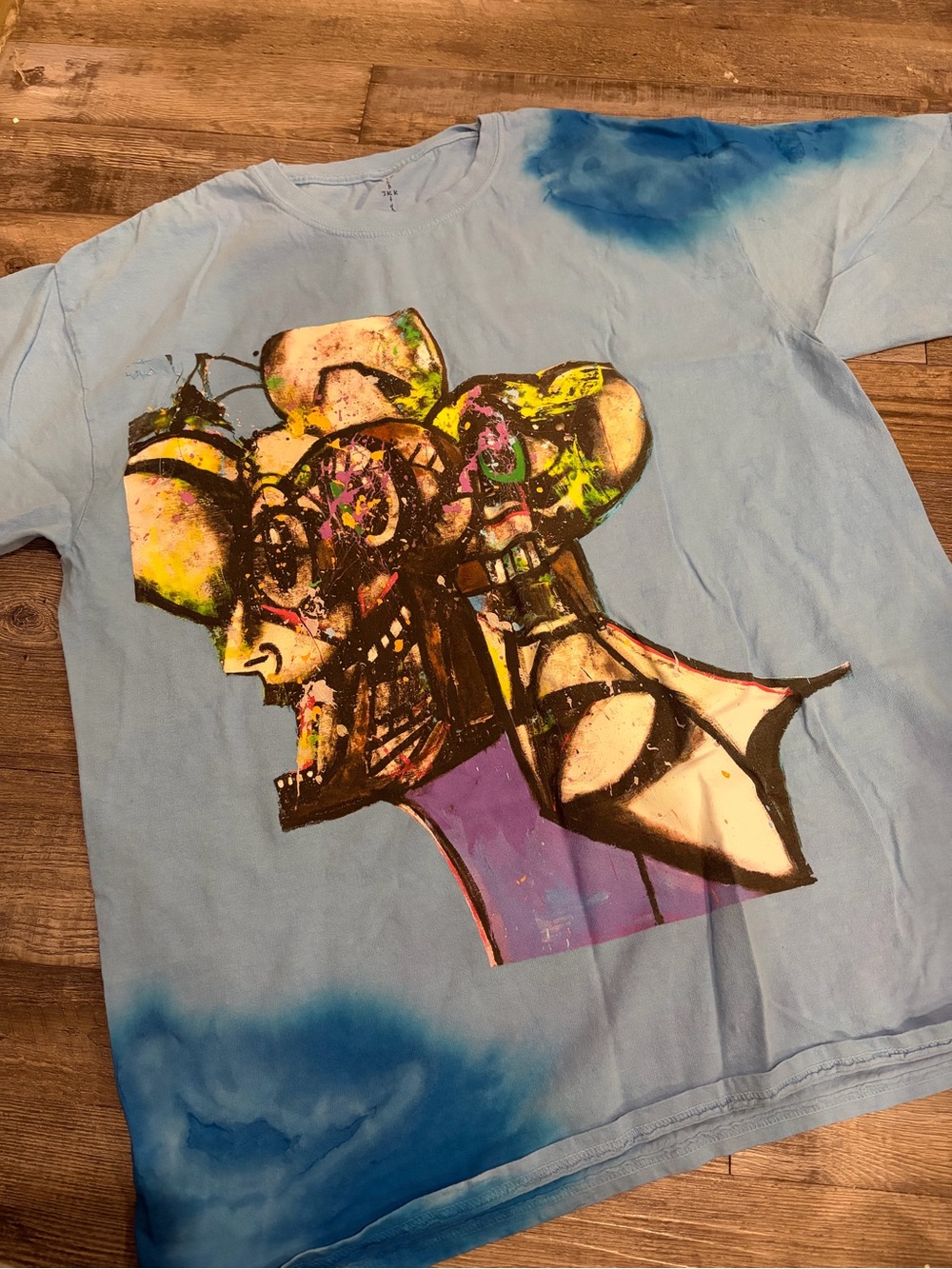 Cactus Jack by Travis Scott Light Blue Tie-Dye Graphic Short Sleeve Tee